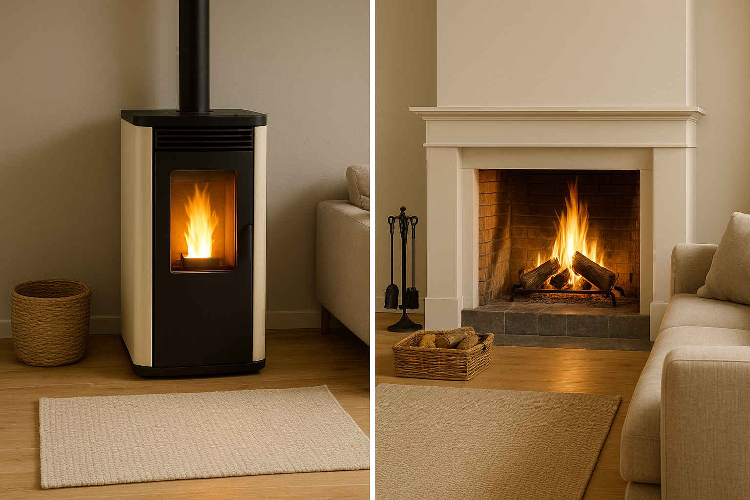 Estufa de pellet o chimenea tradicional: cómo elegir la mejor opción para tu hogar