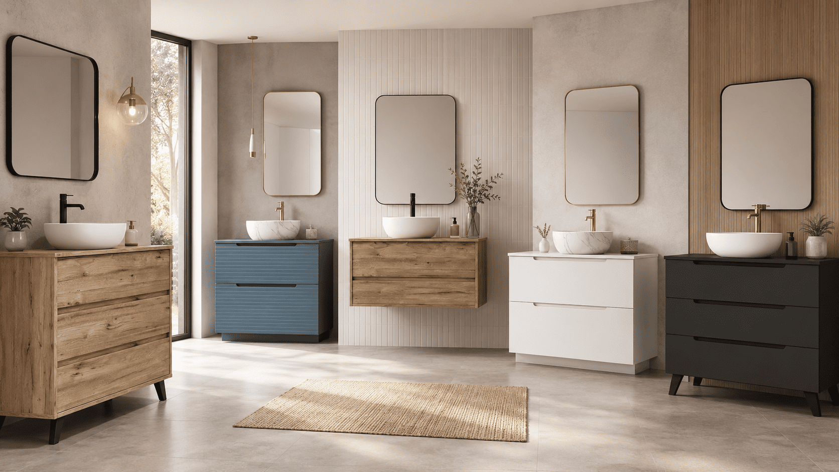 Mueble de baño según el espacio: tipos, medidas y consejos
